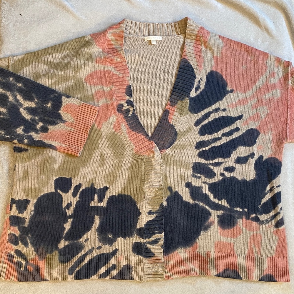 Lisa Todd Flying Colors v-neck snap front cardigan Sz 2X